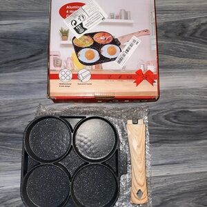 4-Cup Nonstick Egg Frying Pan Omelette Granite Mini Egg Cooker Pancake Breakfast